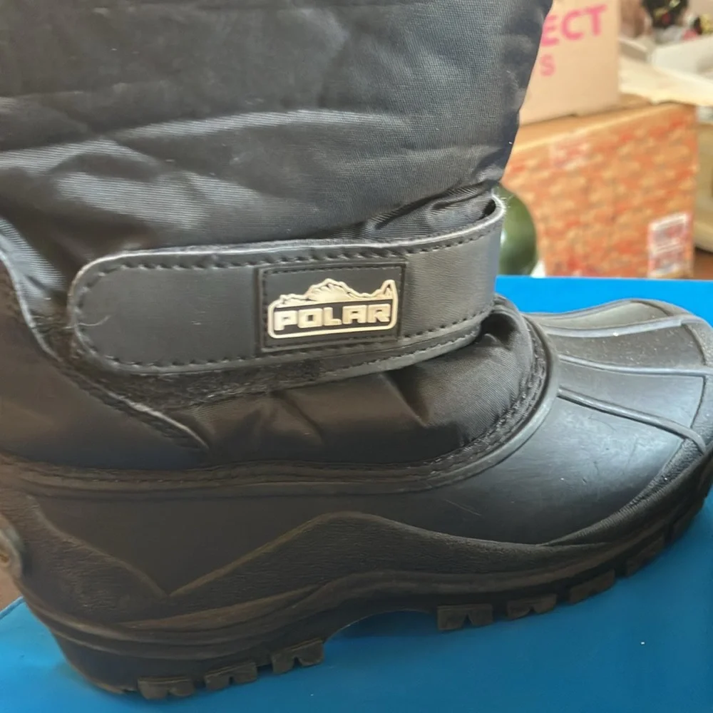 Kids Black Winter Boots 2